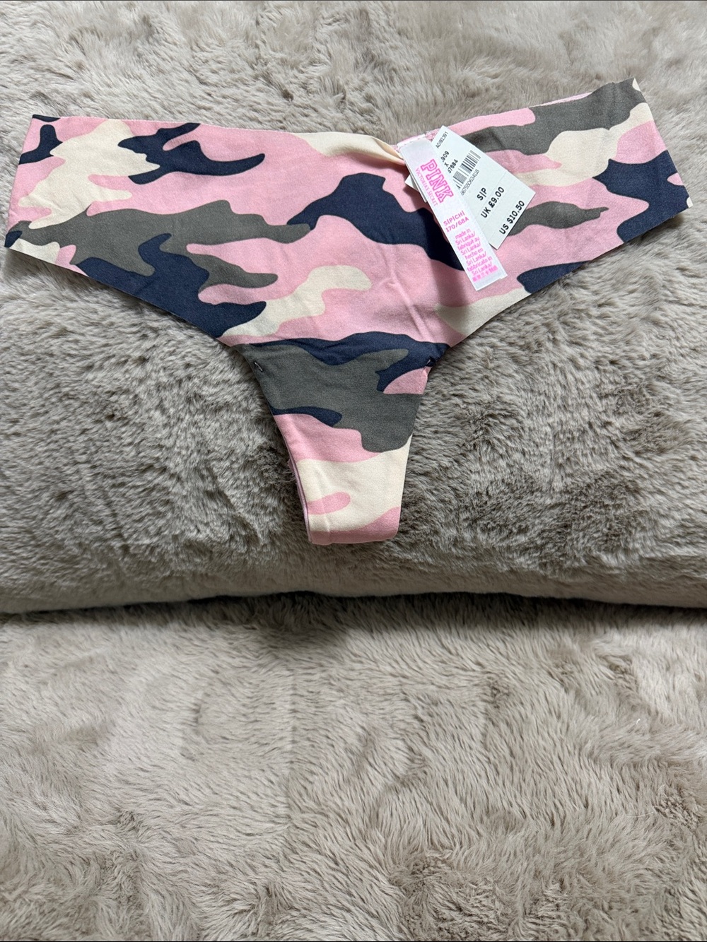 PINK Victoria's Secret Pink Lace Camo Thong